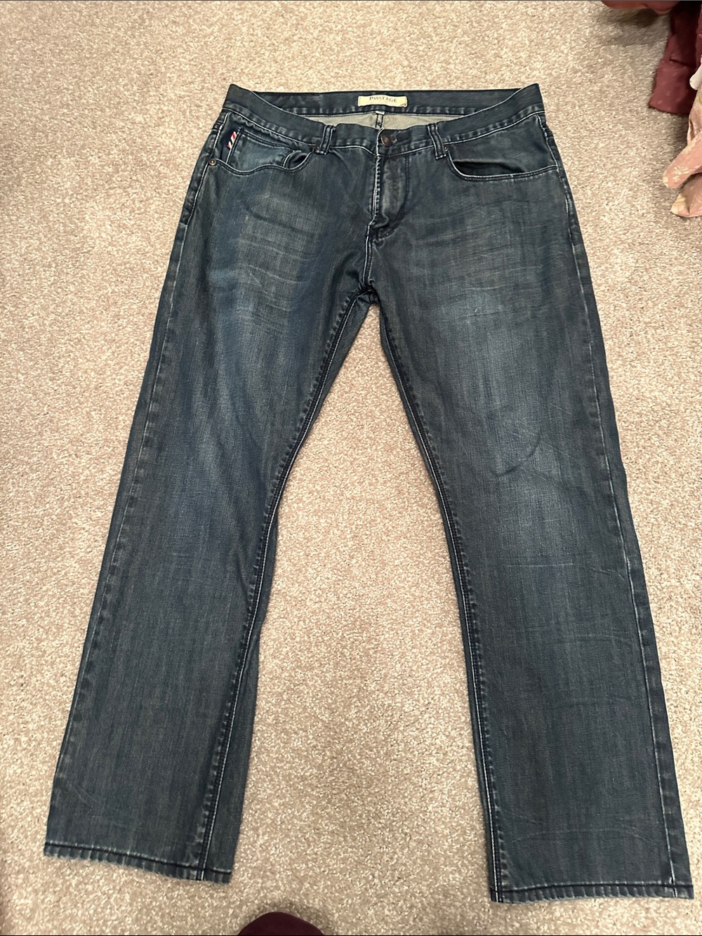 Modern Vintage Straight-Leg Men’s Jeans in Dark Blue